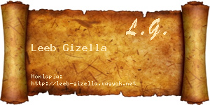 Leeb Gizella névjegykártya